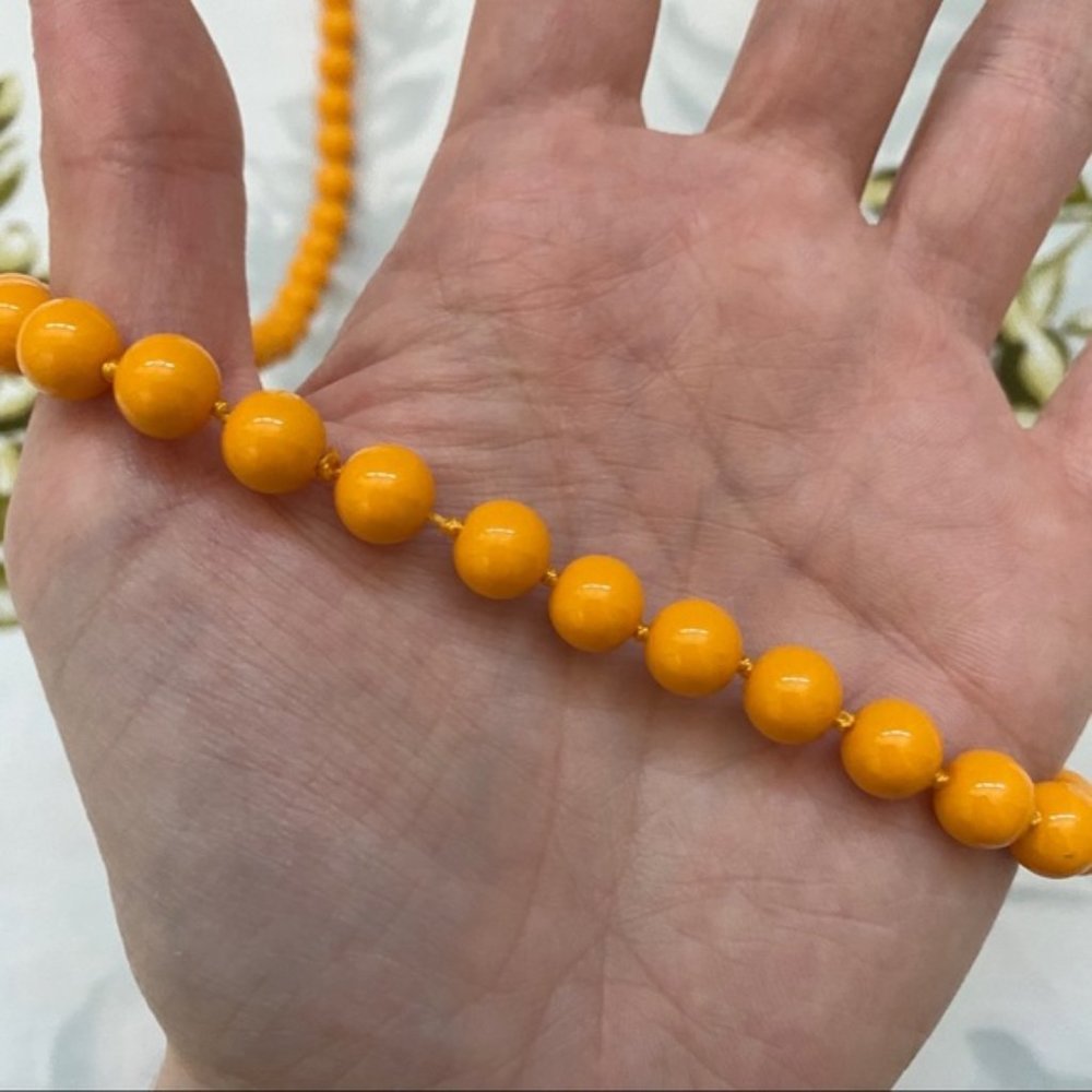 Orange Statement Necklace - image 4